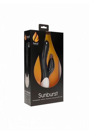Черный вибромассажер Sunburst - Rechargeable Heating G-Spot Rabbit