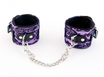 Пурпурные кружевные наручники Marcus #711001