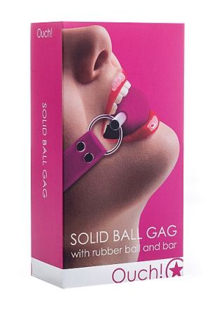 Розовый кляп Solid Ball Gag 